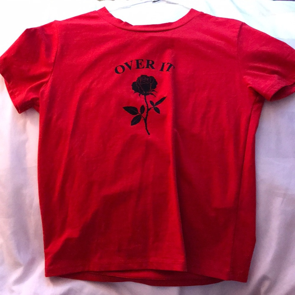 Red crop top